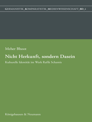 cover image of Nicht Herkunft, sondern Dasein